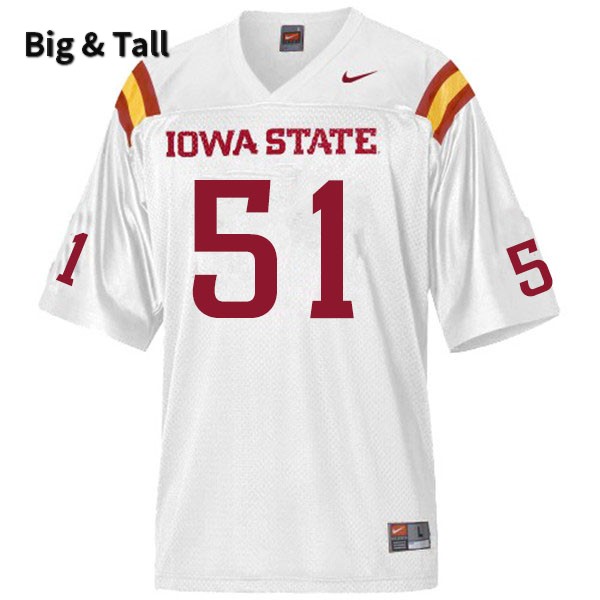 Iowa State Cyclones Men's #51 Stevo Klotz Nike NCAA Authentic White Big & Tall College Stitched Football Jersey EQ42Y45XU